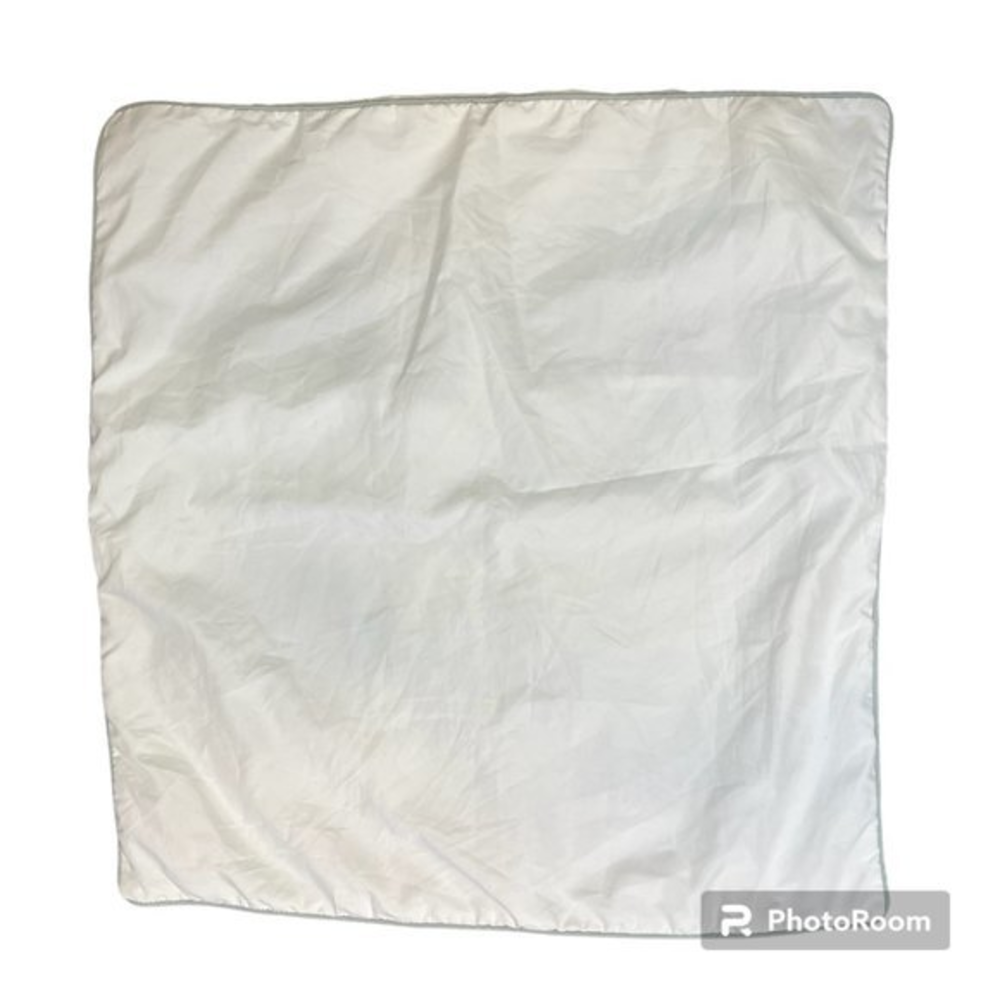 NORDSTROM White Oversize 100% Polyester Pillow Cases with Grey Trim 62"x62" (2PK